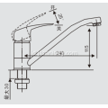 Kitchen Sink kuningan faucet dengan putar